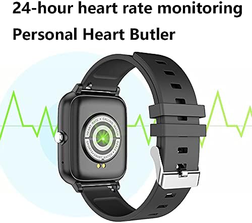 Akıllı Saat, Bluetooth Çağrı Sesli Sohbet ile Kalp Hızı / Uyku Monitör Spor Izci, 1.54 İnç Tam Dokunmatik Ekran Ip67 Su Geçirmez,