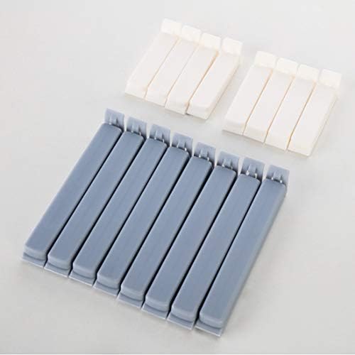 Gıda için Xicennego Plastik Sızdırmazlık Klipsleri Çanta Klipsleri -16 Paket / Mavi / Beyaz / İki Boyut