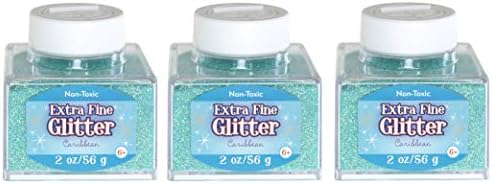 Sulyn Extra Fine Caribbean Glitter İstifleyici Kavanoz, 2 Ons, Toksik Olmayan, İstiflenebilir ve Tekrar Kullanılabilir Kavanoz,