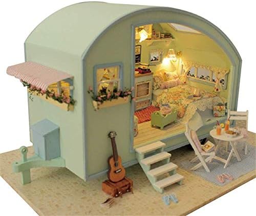 Detazhi Ahşap Blok Ahşap El Yapımı Oyuncak Evi Minyatür DIY Kiti Zaman Yolculuğu Serisi Oyuncak Ev Mobilya Villa Modeli Yaratıcı