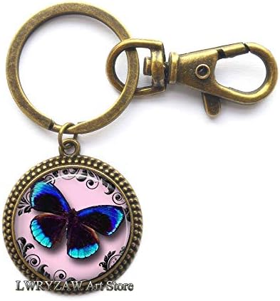 Kelebek Anahtarlık Doğa Anahtarlık hayvan figürlü mücevherat, zarif Takı Kelebek Kanat Charm anahtarlık Hediye Onun için Minimal
