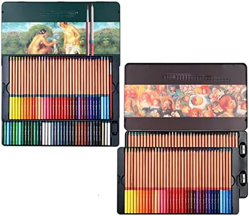 MFSMQJ Okul Ofis Profesyonel Çizim Renkli Suluboya Oilcolor Kalemler Set Sanat Malzemeleri renkler Kırtasiye Ahşap (Renk :
