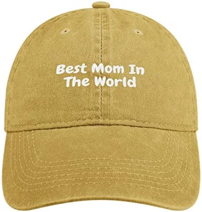 Dünyanın en iyi anne Şapka Unisex Ayarlanabilir beyzbol şapkası Pamuk kamyon şoförü şapkaları