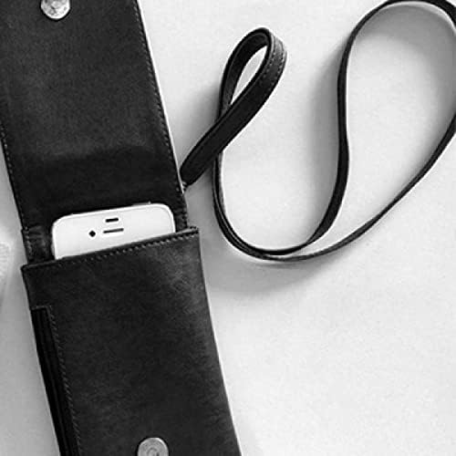 Fiş Soket Desen Devre Şeması Telefon Cüzdan Çanta Asılı Cep Kılıfı Siyah Cep