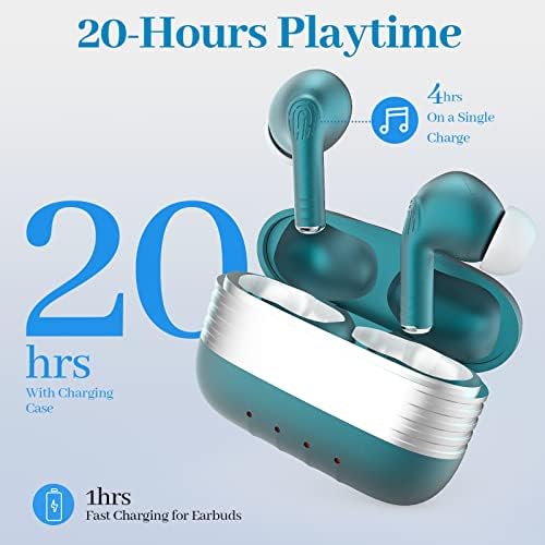 Kablosuz Kulaklıklar, Aktif Gürültü Önleyici Mikrofonlu Bluetooth 5.1 Kulaklıklar, Şarj Kılıflı Bluetooth Kulaklıklar, Derin