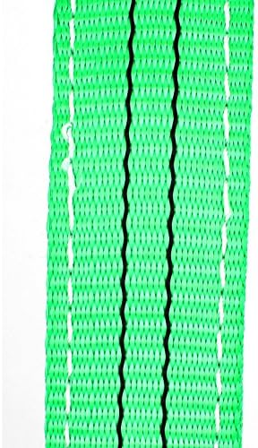 Aexıt Yeşil Gri Zincir ve Halat Parçaları Göz Düz Dokuma Web Kaldırma Tow Askı 10ft Uzunluğu Tel Halat Klipler 5 cm Geniş