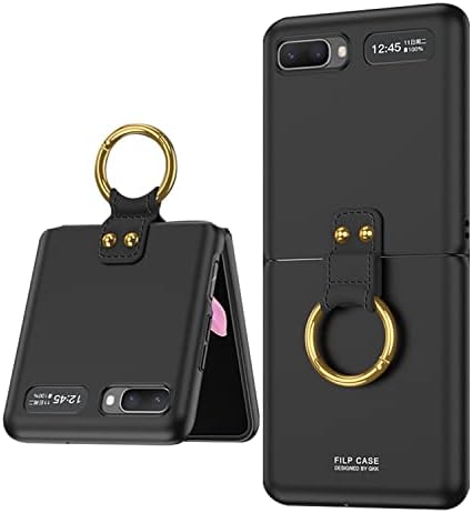 SHIEID Samsung Z Flip Case, Halkalı Galaxy Flip Case, Halkalı Ultra İnce Katlanır Ekran Flip Case Koruyucu Kapak, Samsung Galaxy
