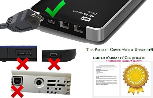 UpBright Yeni mikro USB 2.0 Veri Kablosu Değiştirme için Western Digital WD My Passport SE Mac Sabit Disk 1 TB 1.5 TB / 2 TB