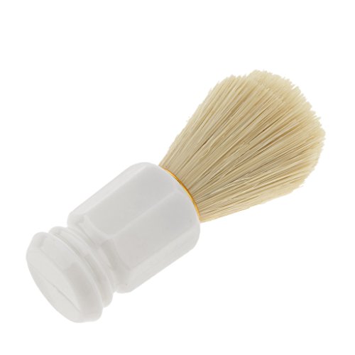 yotijar Erkekler Tıraş Ayı Fırça En İyi Kıl Saç Plastik Berber Tıraş Aracı-Beyaz