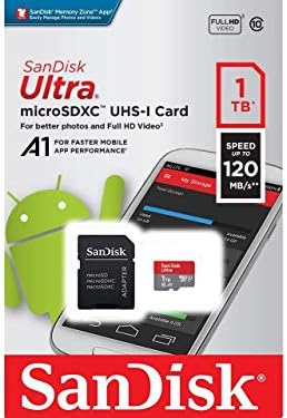 Ultra 1 TB microSDXC Çalışır Samsung Galaxy S4 Mini Artı tarafından Doğrulanmış SanFlash ve SanDisk (A1/C10/U1/8 k / 120MBs)