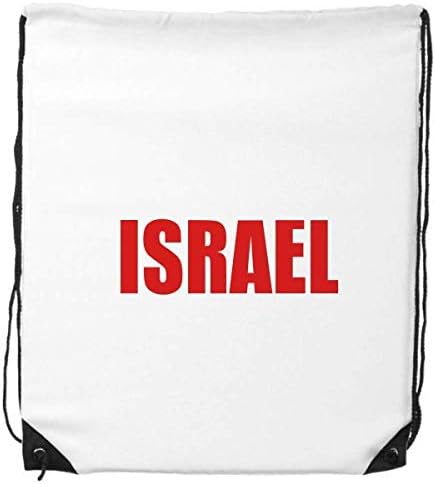 İsrail Ülke Adı Kırmızı İpli Sırt Çantası Alışveriş Spor Çantaları Hediye
