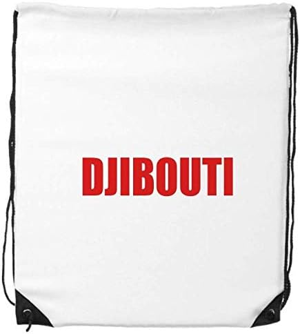 Cibuti Ülke Adı Kırmızı İpli Sırt Çantası Alışveriş Spor Çantaları Hediye