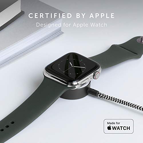NATİVE UNİON Kemer Saat Kablosu - 4ft Ultra Güçlü Takviyeli [MFi Sertifikalı] Dayanıklı USB Şarj Kablosu Apple Watch ile Uyumlu