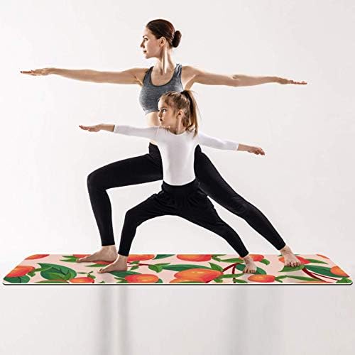 Unicey Meyve Şeftali Ağacı Desen PaintedYoga Mat Kalın Kaymaz Yoga Paspaslar Kadınlar ve Kızlar için egzersiz matı Yumuşak