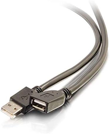 C2G USB Uzun Uzatma Kablosu, USB Kablosu, USB A'dan A'ya Kablo, Siyah, 25 Fit (7,62 Metre), Gidecek Kablolar 38988