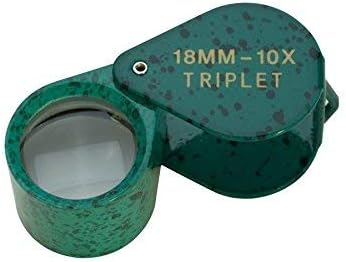 18MM-10X Yeşil Malakit Üçlü Göz Büyüteç Takı Yapımı Elmas Muayene Büyüteç Lens Aracı