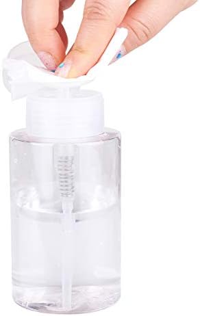 VNDEFUL 2 ADET 100 ml (3.5 oz) Oje Çıkarıcı Pompa Dağıtıcılar, boş Plastik Pompa Dağıtıcı Şişe ile Flip Top Kap
