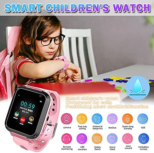 Fmystery Çocuklar akıllı saat Erkek Kız - 4G Tam Netcom Akıllı çocuk saati Çağrı Su Geçirmez Temel akıllı saat Çocuklar için