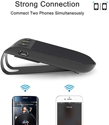 Cep Telefonu Araç Kiti için Handsfree Bluetooth Hoparlörlü Telefon-Otomatik Güç Açık Kapalı Siri Google Asistan araba Siperliği