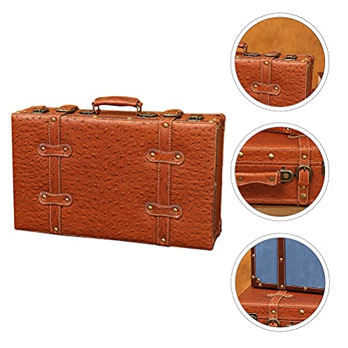 1 Adet Retro tarzı bavul depolama sepeti pratik saklama kutusu Seyahat Bagaj makyaj aksesuarları