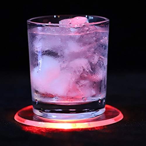 Kristal Ultra-İnce LED ışık Coaster kokteyl Coaster, LED flaş ışığı Fincan Mat akrilik şarap Coaster ışıkları,Bar kulübü restoran