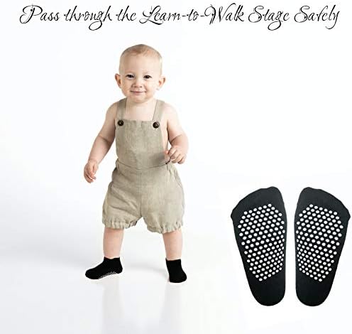 Jamegio 6/12 Pairs Anti Kayma Yürümeye Başlayan Çorap Kaymaz Ayak Bileği Çorap Sapları ile Bebek Yürüyor Çocuk Erkek Kız için