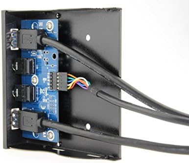 E-SDS USB 3.0 2-Port 3.5 İnç Metal Ön Panel USB Hub ile 1 HD Ses Çıkış Portu/1 Mikrofon Giriş Portu için Masaüstü [ 20 Pin
