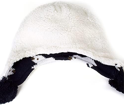 Zando Bebek Şapka Yürüyor Çocuk Bebek Kış Kapaklar Yenidoğan Polar Astarlı Şapka Kış Kulaklığı Örgü Sıcak Bere Bebek Erkek