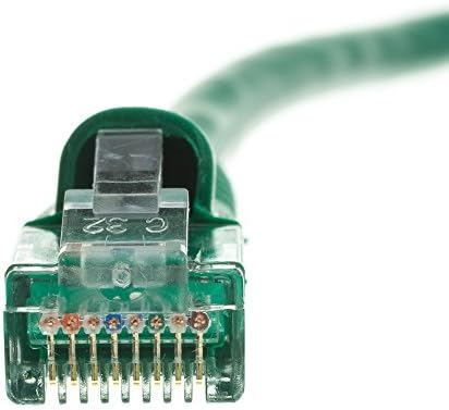POWERFLUX Cat6 Ethernet Kablosu 75 Ft (100 Paket) - Cat6 Yama Kablosu, Cat6 Kablosu, Cat6 Ağ Kablosu, İnternet Kablosu - (Yeşil)