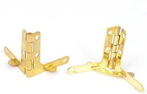 Aexıt 2 Pcs Kapısı Donanım Altın Ton Metal Katlanabilir Dolap Çekmece Dolap Dolap Kapı Köşe Kapı Menteşeleri Popo Menteşeler