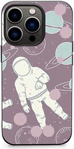 Qyhero telefon kılıfı Karikatür Astronot Gezegenler Cep Telefonu Temel Kılıfları ile Uyumlu iPhone 13/13 Mini / 13 Pro / 13
