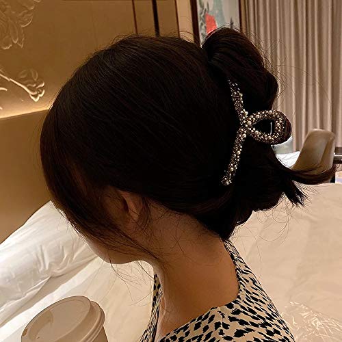 EEKLSJ Zarif Inci Saç Pençe Klipler Kadınlar ıçin Kristal Saç Kelepçeleri Yengeç Saç Tokası Kore Kız Şapkalar Moda Saç Aksesuarları