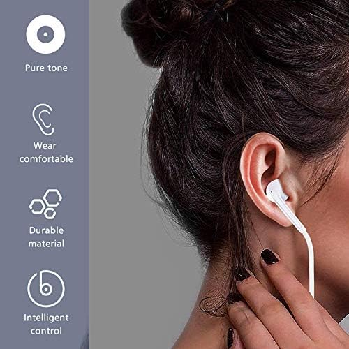 2 Paket Kulaklık, Kulak İçi Kablolu Kulaklık 3.5 mm Mikrofonlu kulaklık Kulak Telefonları Kablolu Kulaklık Fişi ile Uyumlu