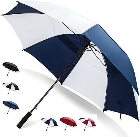 Üçüncü Kat Şemsiye 62/68 İnç Otomatik Açık golf şemsiyesi-Ekstra Büyük Bacalı Rüzgar Geçirmez Su Geçirmez Sağlam Çift Gölgelik