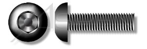 (1000 adet) 3/8-16 X 1-1 / 2 Güvenlik Makine Vidaları Düğme Başkanı Hex Soket Pin Alaşımlı Çelik Düz Aspen Bağlantı Elemanları