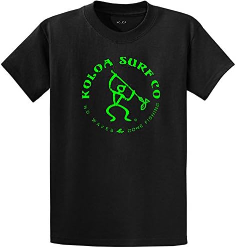 Düzenli, Büyük ve Uzun Boylu Koloa Vintage Balıkçı Logosu Ağır Pamuklu Tişörtler