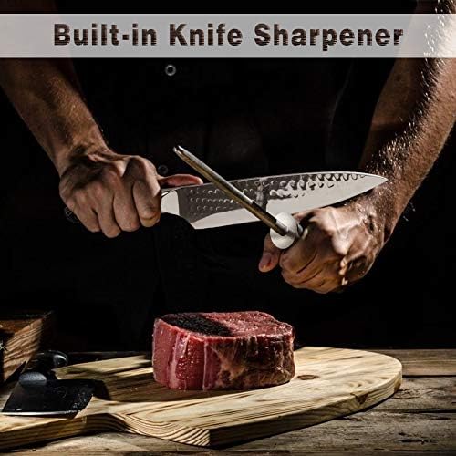 Mutfak Bıçağı Seti, Dahili Kalemtıraş ve Ahşap Bloklu 16 Parçalı Bıçak Seti, Şef Bıçağı Seti için Değerli Wengewood Kolu, Alman