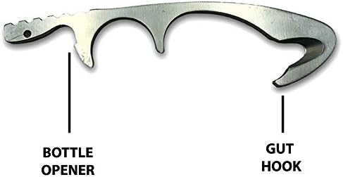 Revolt Remuv Sabit Bıçak Av Bıçağı-3.97 Paslanmaz Çelik Bıçak - Damla Noktası Düz Öğütme-Çıkarılabilir Bağırsak-Kanca ve Şişe