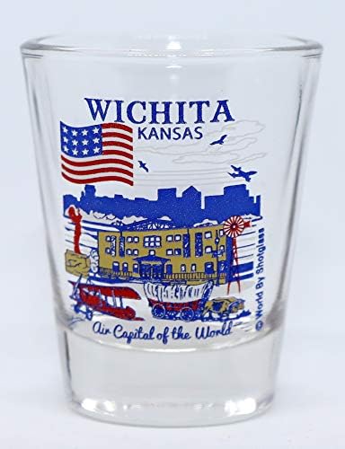 Wichita Kansas Büyük Amerikan Şehirleri Koleksiyonu Shot Glass