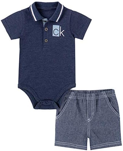 Calvin Klein erkek bebek 2 Parça Polo Şort Takımı