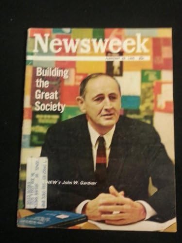 1966 Newsweek 28 Şubat Büyük Toplumu İnşa etmekçok İyiden Mükemmele (10 üzerinden 4) İkinci El Cond. mickeys Barlar tarafından