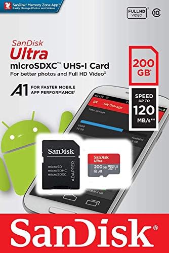 Ultra 200 GB microSDXC Çalışır Dell Venue 8 7840 Artı tarafından Doğrulanmış SanFlash ve SanDisk (A1/C10/U1/8 k/120MBs)