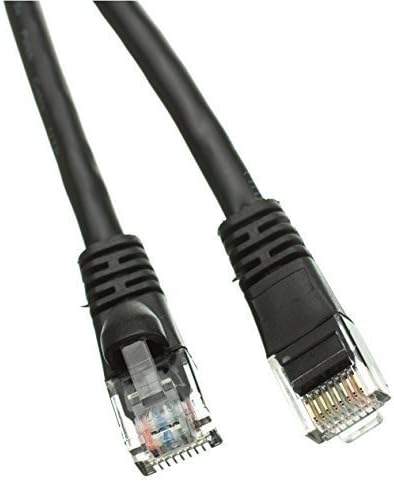 ED759872 Cat5e Ethernet Yama Kablosu, Takılmayan/Kalıplanmış Önyükleme, 4', Siyah