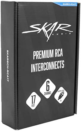 Skar Ses 17 Ayak 6 Kanallı Bükümlü Çift RCA Bağlantı Kablosu-SKAR6CH-RCA17
