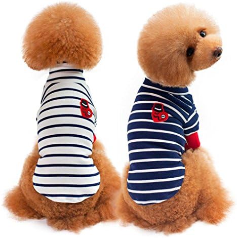 LNGRY Pet Köpek Coat Çizgili Giyim Kış Giyim Köpek Kostüm (M, Siyah)