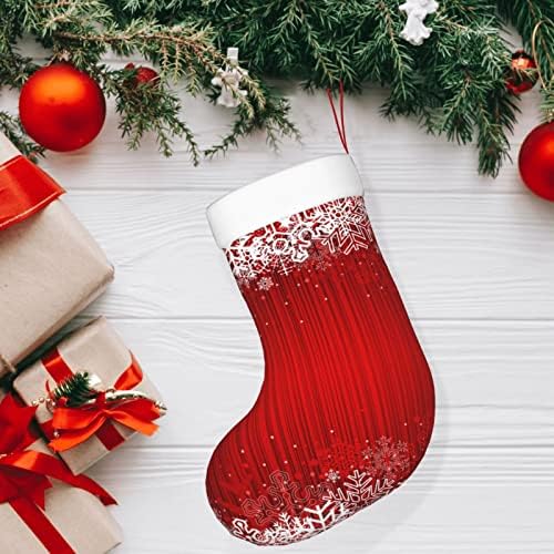 NA Noel Kar Taneleri Kırmızı Noel Çorap Tatil Dekorasyon Çorap Şömine Asılı Çorap için Aile için Noel Ağacı Parti Tatil Dekorasyon