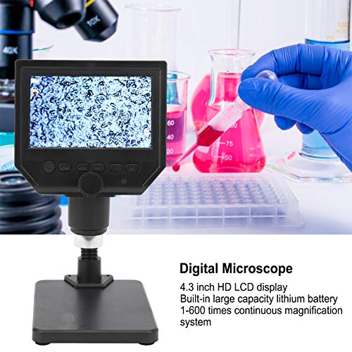 Dijital Elektronik Mikroskop Taşınabilir Büyüteç Ekipmanları G600 ABD Plug 100-240 V ile 4.3-inç Yüksek Çözünürlüklü lcd ekran
