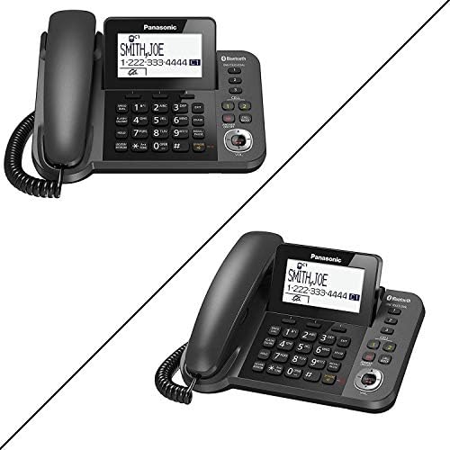 Panasonic KX-TGF382M Link2Cell Bluetooth Kablolu/Kablosuz Telsiz Telefon ve Telesekreter, 2 Kablosuz El Cihazıyla (Yenilendi)