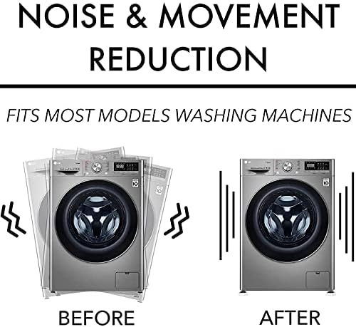 ECOHomes Anti Titreşim Çamaşır Makinesi Ayak Pedleri Temizle 4 ADET - Güçlü Kavrama Anti Patinaj Pedleri İçin Yıkama / Zemin
