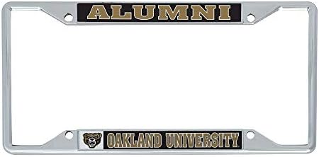 Oakland Üniversitesi Altın Grizzlies OU Arabanın Önü veya Arkası için Metal Plaka Çerçevesi Resmi Lisanslı (Mezunlar)
